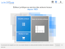 Tablet Screenshot of laviecommunale.fr